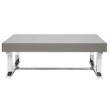LumiSource Luster Coffee Table - Grey - Front