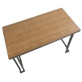 LumiSource Roman Counter Table - Grey + Natural - Top