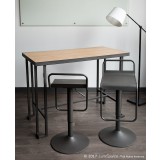 LumiSource Roman Counter Table - Grey + Natural - Lifestyle