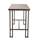 LumiSource Roman Counter Table - Antique + Brown - Side