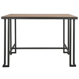 LumiSource Roman Counter Table - Grey + Natural - Rear / Front