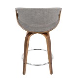 LumiSource Curvini 24'' Counter Stool - Set of 2 - Rear