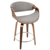 LumiSource Curvini 24'' Counter Stool - Set of 2 - Perspective