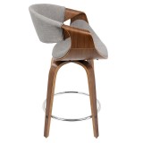 LumiSource Curvini 24'' Counter Stool - Set of 2 - Side