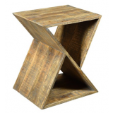 Bengal Manor Mango Wood Angled End Table