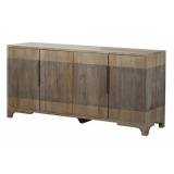 Bengal Manor 2 Tone Grey Mango Wood 4 Door Sideboard