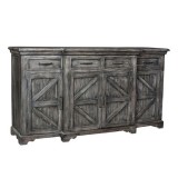 Bengal Manor Mango Wood Breakfront 4 Door And 4 Drawer Grey Wash Sideboard