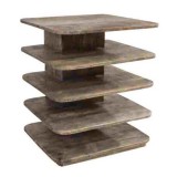Bengal Manor Mango Wood Tiered Accent Table