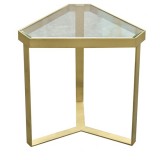 Melrose Gold Triangle Accent Table