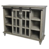 Peyton Antique Grey Sliding 2 Door Console