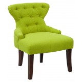 Curves Hour Glass Accent Chair - Apple Green