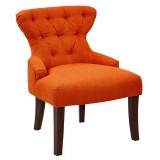 Curves Hour Glass Accent Chair - Orange