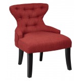 Curves Hour Glass Accent Chair - Red