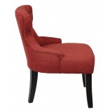 Curves Hour Glass Accent Chair - Red