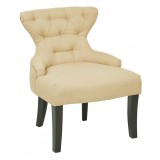 Curves Hour Glass Accent Chair - Cream White