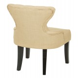 Curves Hour Glass Accent Chair - Cream White
