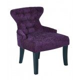 Curves Hour Glass Accent Chair - Purple
