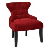 Curves Hour Glass Accent Chair - Red