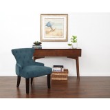 Curves Hour Glass Accent Chair - Blue