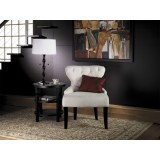 Curves Hour Glass Accent Chair - White