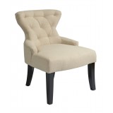 Curves Hour Glass Accent Chair - White
