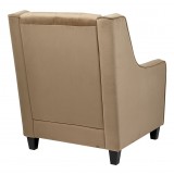 Curves Button Accent Chair - Coffee Velvet