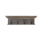 Nova Solo Halifax 4-Hook Coat Rack - Black White Antique - Front