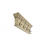 Nova Solo Halifax 4-Hook Coat Rack - Yellow Black Antique - Angled Close-Up