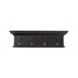 Nova Solo Halifax 4-Hook Coat Rack - Black White Antique - Front