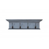 Nova Solo Halifax 4-Hook Coat Rack - Blue Black - Front