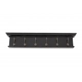 Nova Solo Halifax 6-Hook Coat Rack - Front - Black White Antique
