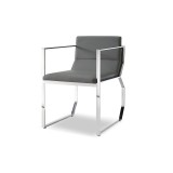 Blake Dining Armchair Gray - Angled