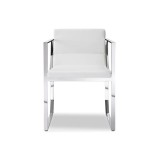 Blake Dining Armchair White - Front