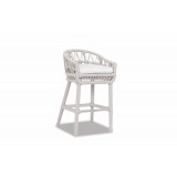 Dana Rope Bar Stool With Cushion in Linen Canvas