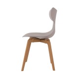 Leisure D With Tan PP Stand Dinning Chair - Grey - Side