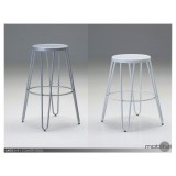 Gates Bar Stool Perforated White Powder Coated Steel Set of 4