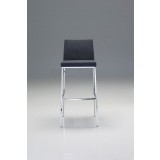 Weston Bar Stool Dark Grey Cashmere with Chrome Frame Set of 2 - Front