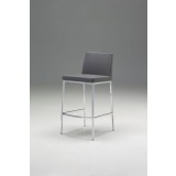 Weston Bar Stool Grey Ultra Leatherette with Chrome Frame Set of 2