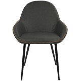 LumiSource Clubhouse Dining Chair - Set of 2 - GREY