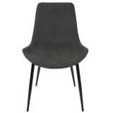 LumiSource Duke Dining Chair - Set of 2 - GREY - Front
