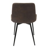 LumiSource Duke Dining Chair - Set of 2 - ESPRESSO - Rear
