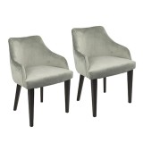 LumiSource Eliza Dining Chair - Set of 2 - GREY 