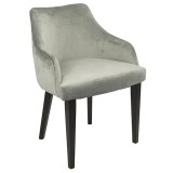 LumiSource Eliza Dining Chair - Set of 2 - GREY - Perspective