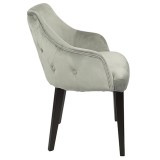 LumiSource Eliza Dining Chair - Set of 2 - GREY - Side