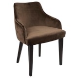 LumiSource Eliza Dining Chair - Set of 2 - BROWN - Perspective