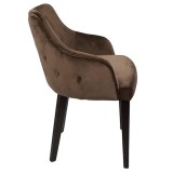 LumiSource Eliza Dining Chair - Set of 2 - BROWN - Side
