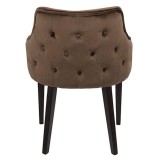 LumiSource Eliza Dining Chair - Set of 2 - BROWN - Rear