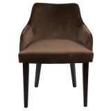 LumiSource Eliza Dining Chair - Set of 2 - BROWN - Front