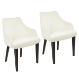 LumiSource Eliza Dining Chair - Set of 2 - CREAM 