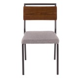LumiSource Fiji Dining Chair - Set of 2 - GREY - Front